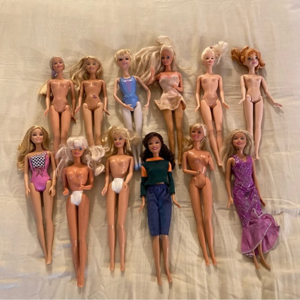 Fashion Doll Set with Diverse Outfits Set Of 12